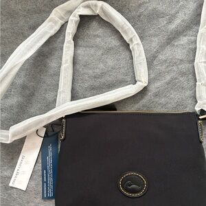 Dooney & Bourke Black Crossbody with Gold Trim